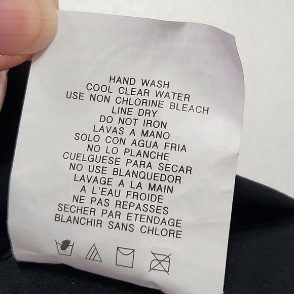 Trimshaper Hard to Be Leaf Black White Ruched Neck One Piece Swimsuit Size 20W - Picture 8 of 10